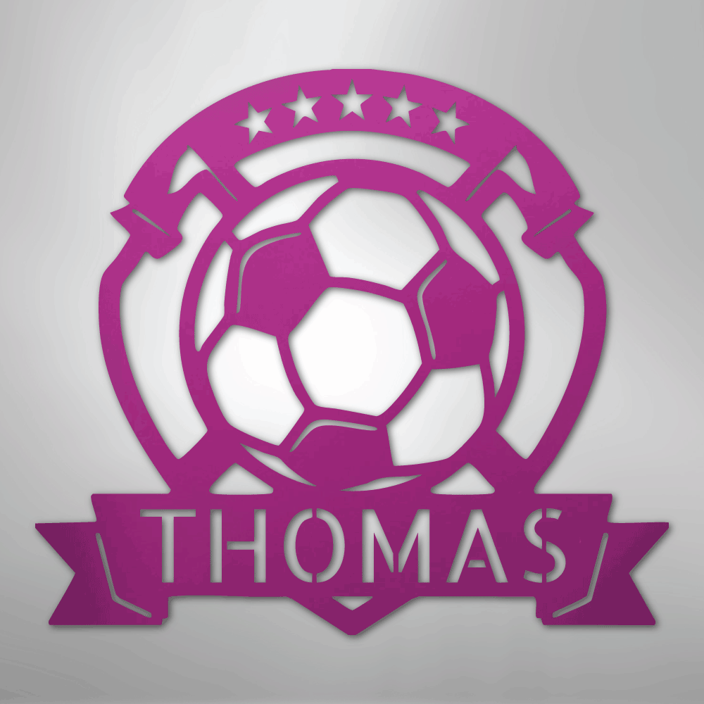 Soccer Plaque Personalized Steel Metal Sign Wall ArtCustomly Gifts