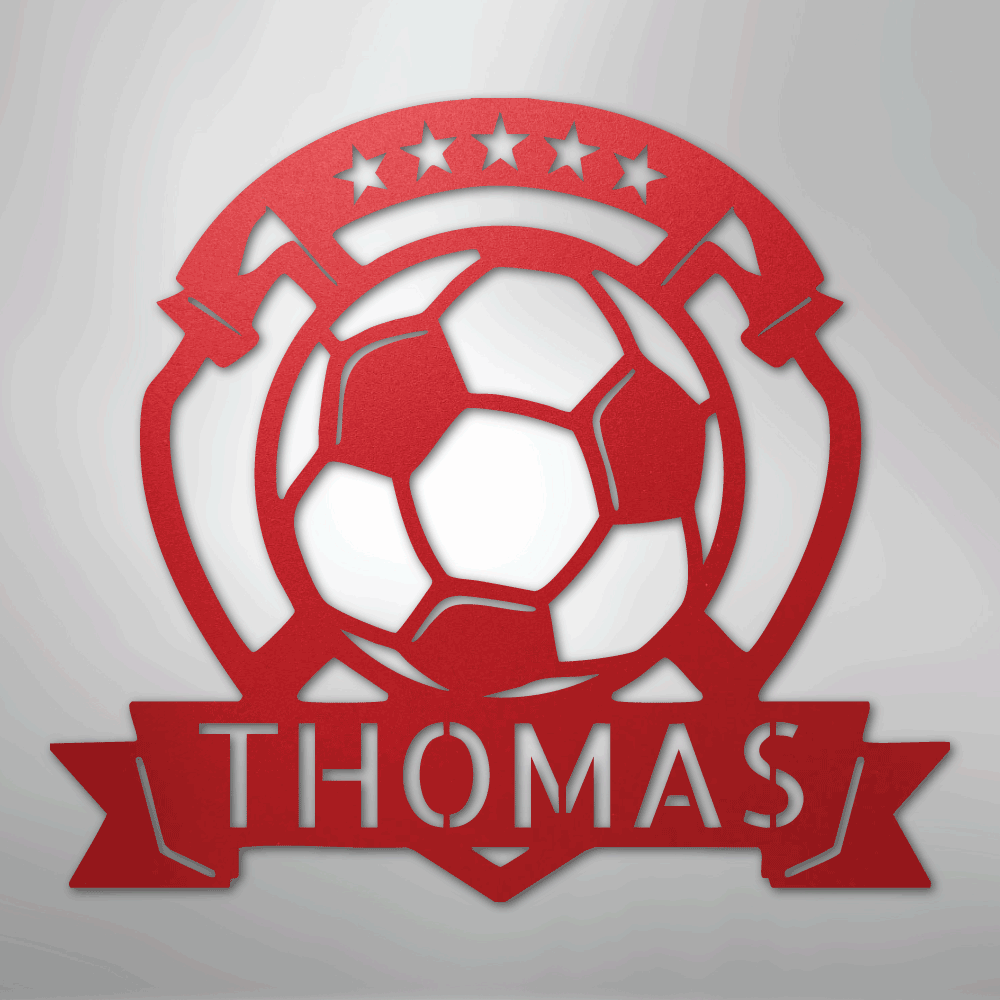 Soccer Plaque Personalized Steel Metal Sign Wall ArtCustomly Gifts