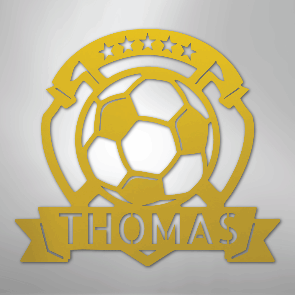 Soccer Plaque Personalized Steel Metal Sign Wall ArtCustomly Gifts