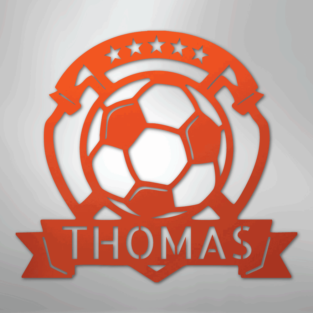 Soccer Plaque Personalized Steel Metal Sign Wall ArtCustomly Gifts