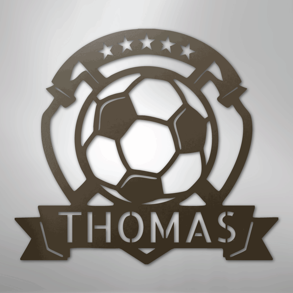 Soccer Plaque Personalized Steel Metal Sign Wall ArtCustomly Gifts