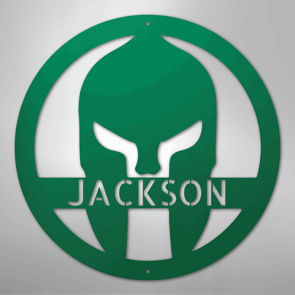 Spartan Helmet Personalized Steel Metal Sign Wall ArtCustomly Gifts