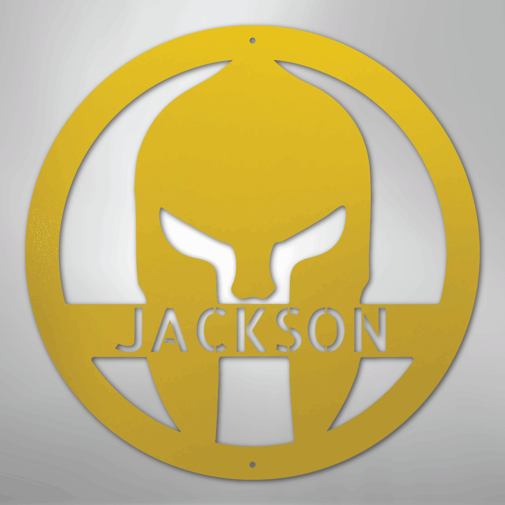 Spartan Helmet Personalized Steel Metal Sign Wall ArtCustomly Gifts