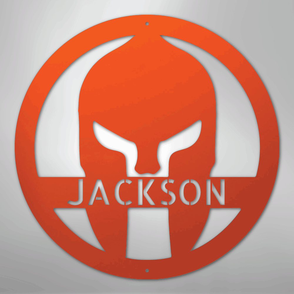 Spartan Helmet Personalized Steel Metal Sign Wall ArtCustomly Gifts