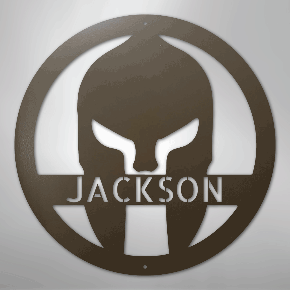 Spartan Helmet Personalized Steel Metal Sign Wall ArtCustomly Gifts