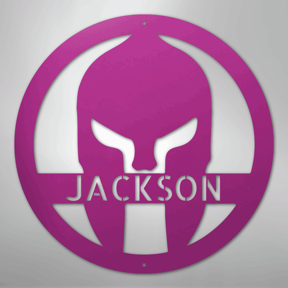 Spartan Helmet Personalized Steel Metal Sign Wall ArtCustomly Gifts