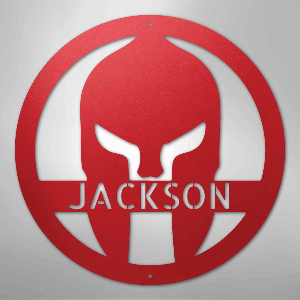 Spartan Helmet Personalized Steel Metal Sign Wall ArtCustomly Gifts