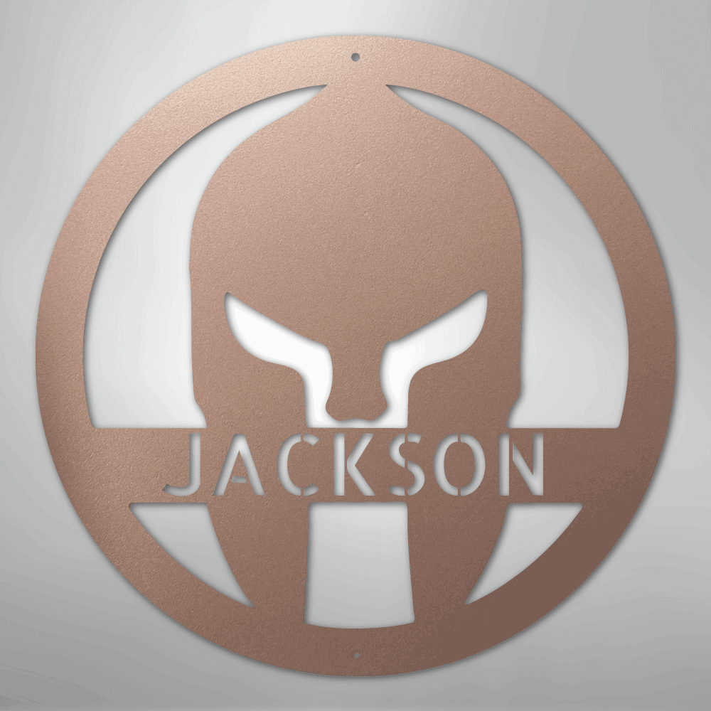Spartan Helmet Personalized Steel Metal Sign Wall ArtCustomly Gifts