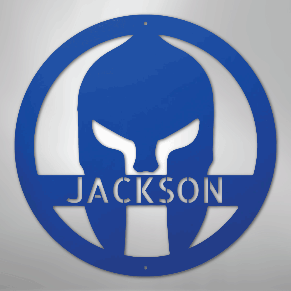 Spartan Helmet Personalized Steel Metal Sign Wall ArtCustomly Gifts