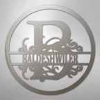 Split Circle Personalized Monogram and Name Steel Metal SignCustomly Gifts