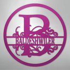 Split Circle Personalized Monogram and Name Steel Metal SignCustomly Gifts