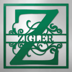 Split Square Personalized Monogram Name Steel Metal SignCustomly Gifts