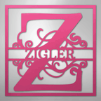 Split Square Personalized Monogram Name Steel Metal SignCustomly Gifts