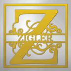 Split Square Personalized Monogram Name Steel Metal SignCustomly Gifts