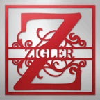 Split Square Personalized Monogram Name Steel Metal SignCustomly Gifts