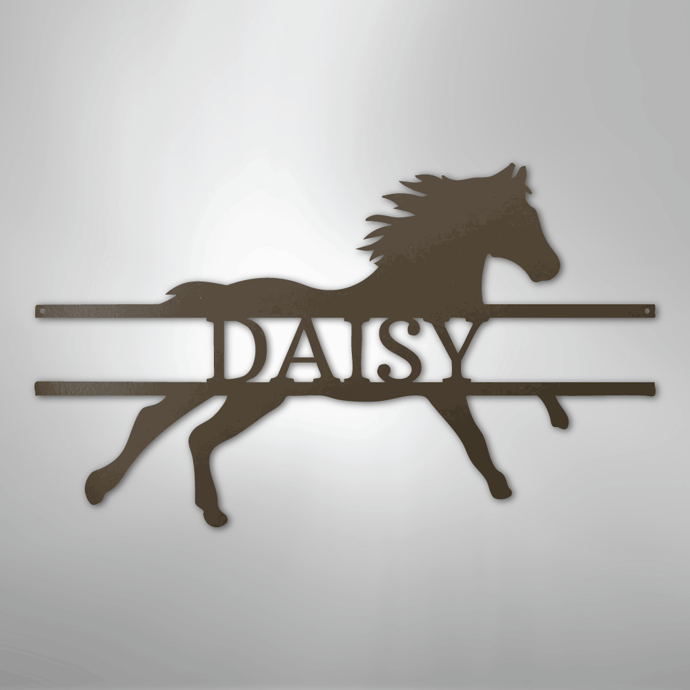 Sprinting Horse Personalized Steel Metal Sign Wall ArtCustomly Gifts