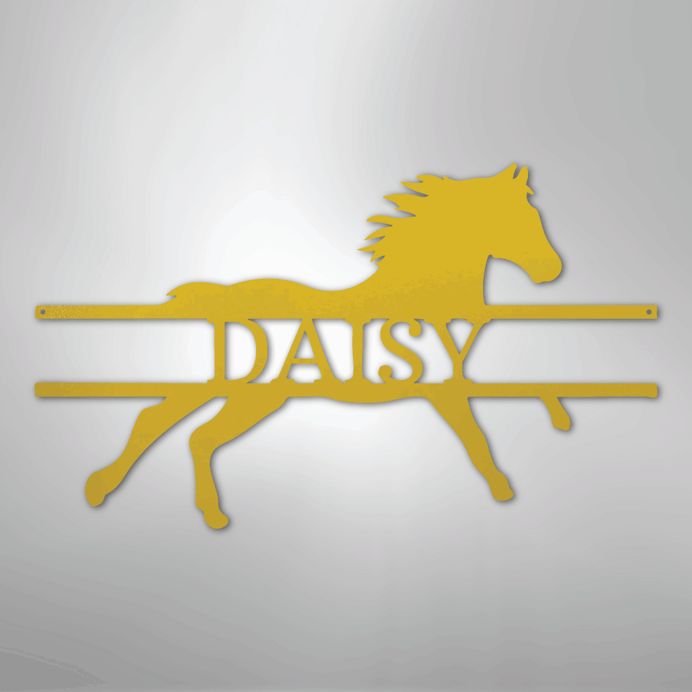 Sprinting Horse Personalized Steel Metal Sign Wall ArtCustomly Gifts