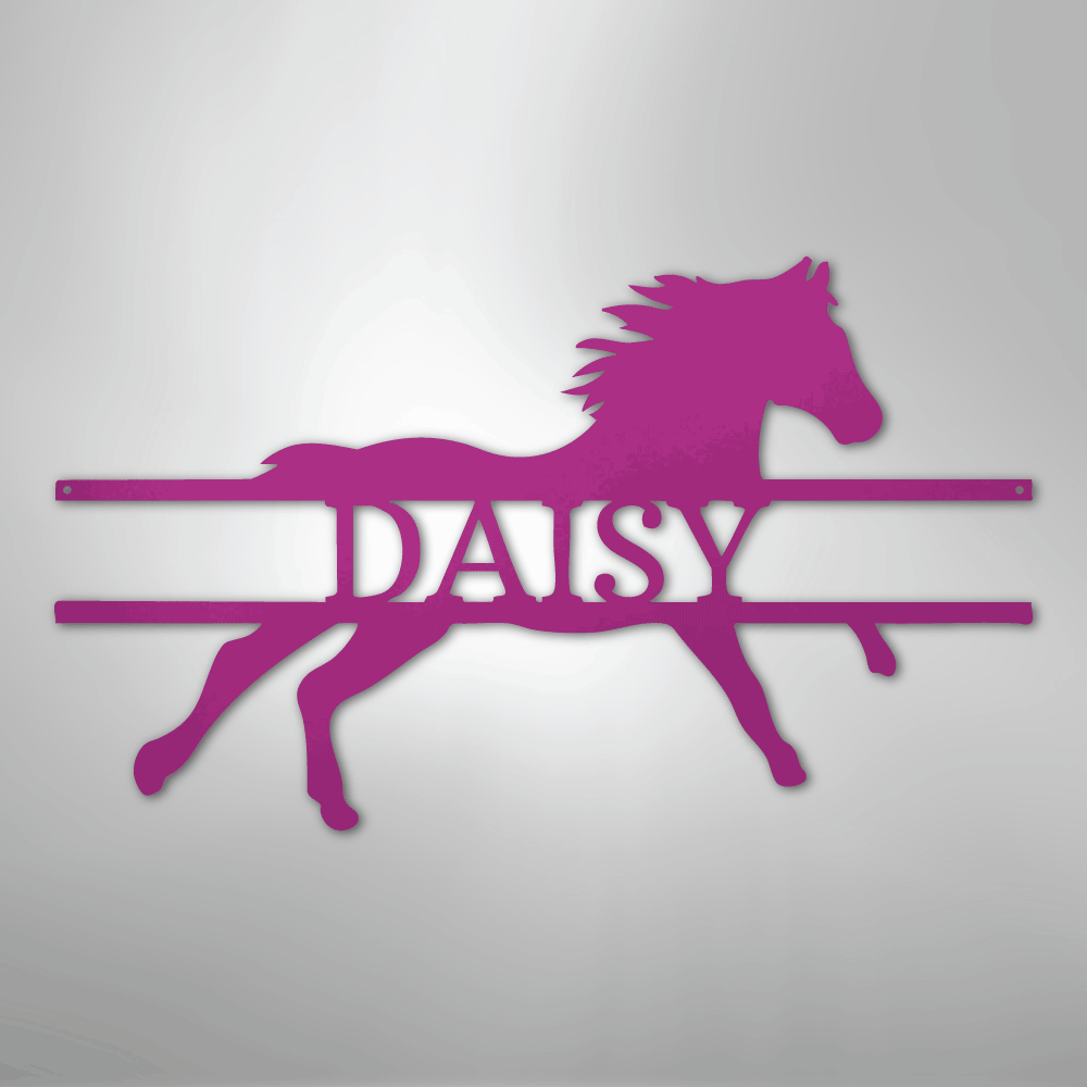 Sprinting Horse Personalized Steel Metal Sign Wall ArtCustomly Gifts