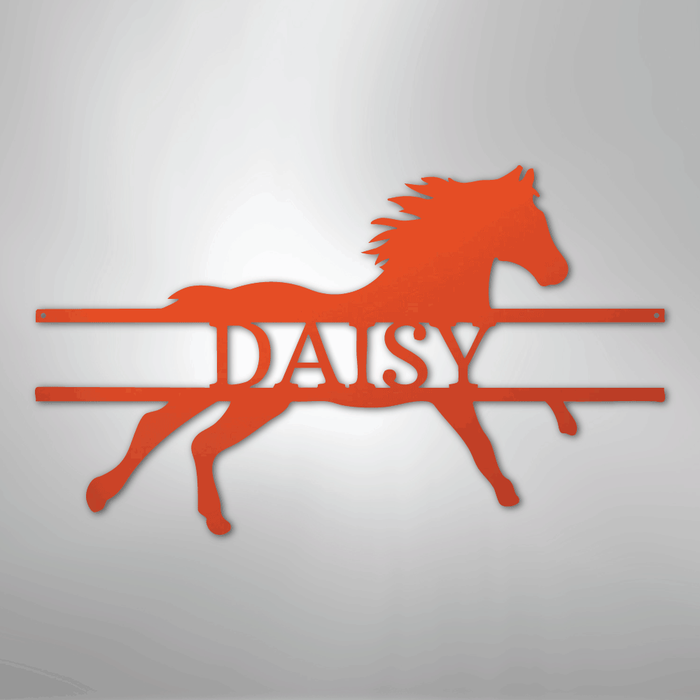 Sprinting Horse Personalized Steel Metal Sign Wall ArtCustomly Gifts