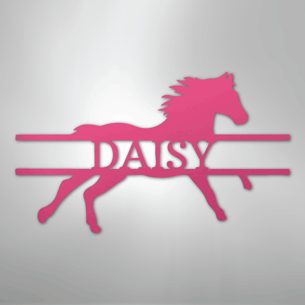 Sprinting Horse Personalized Steel Metal Sign Wall ArtCustomly Gifts