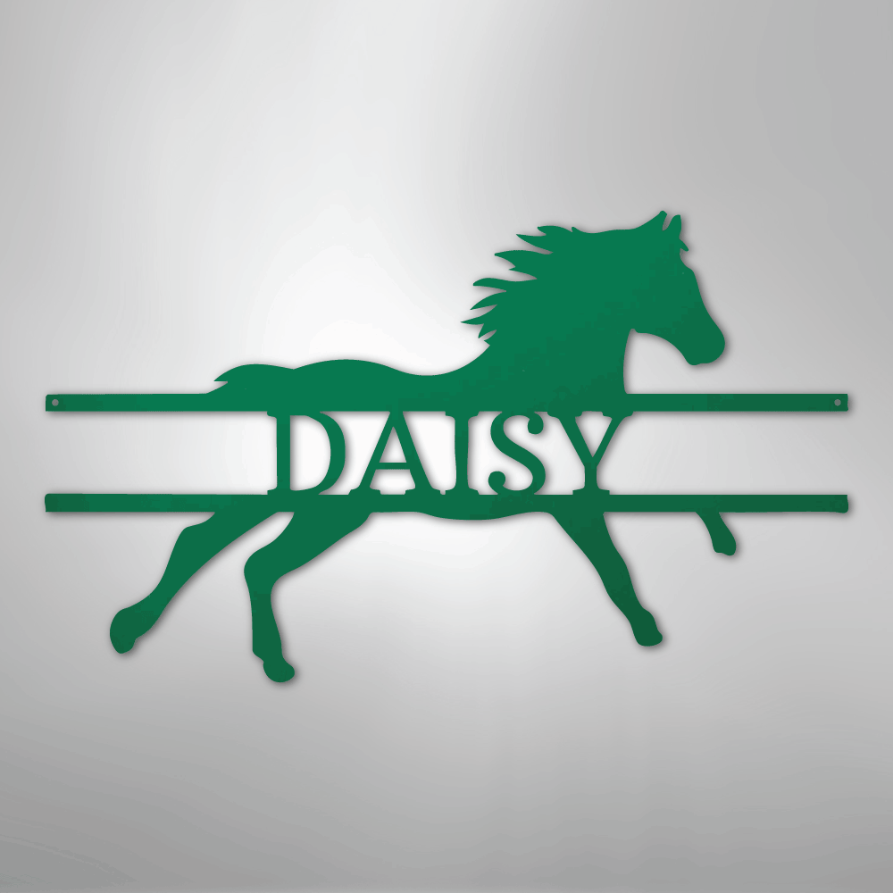 Sprinting Horse Personalized Steel Metal Sign Wall ArtCustomly Gifts