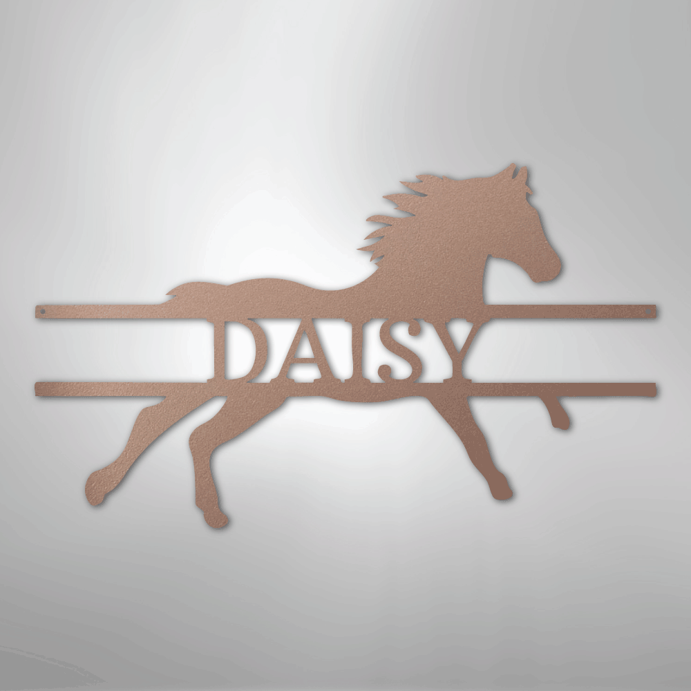 Sprinting Horse Personalized Steel Metal Sign Wall ArtCustomly Gifts