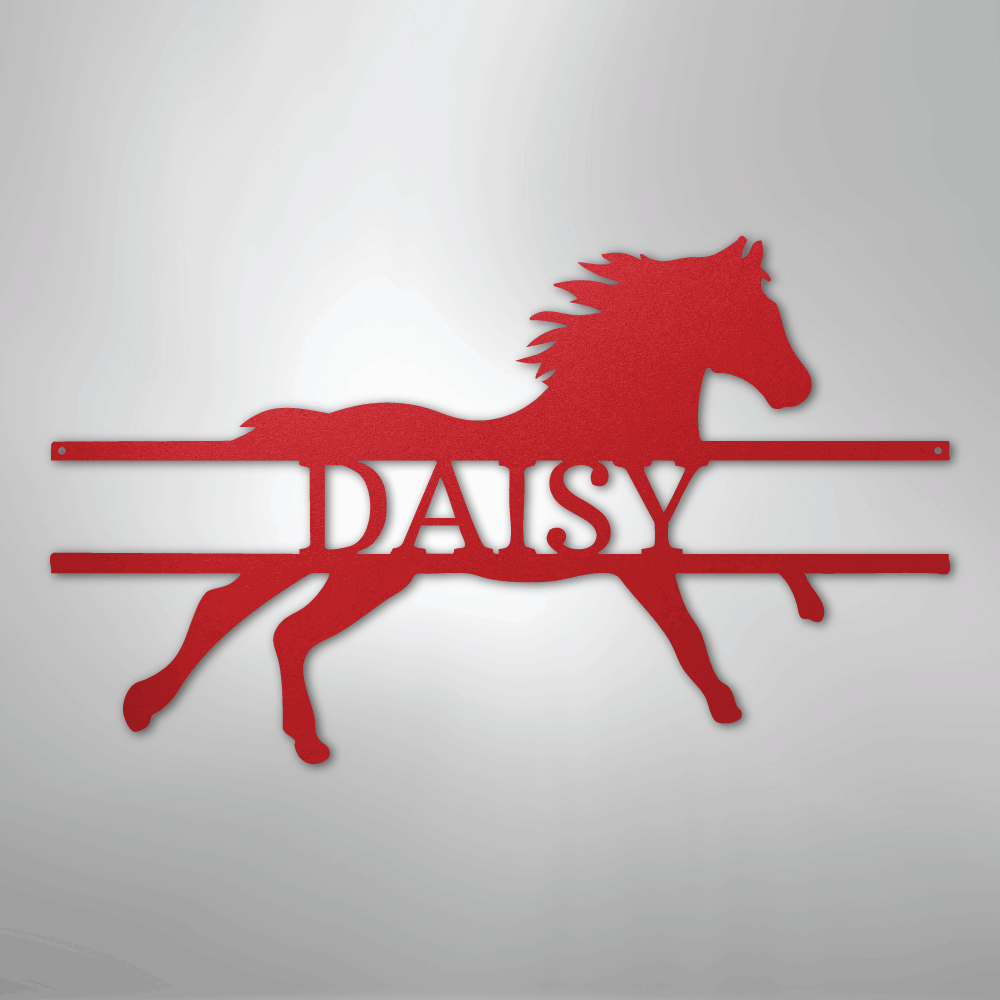 Sprinting Horse Personalized Steel Metal Sign Wall ArtCustomly Gifts