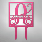 Square Stake Personalized Name Monogram Steel Metal Yard SignCustomly Gifts