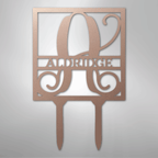 Square Stake Personalized Name Monogram Steel Metal Yard SignCustomly Gifts