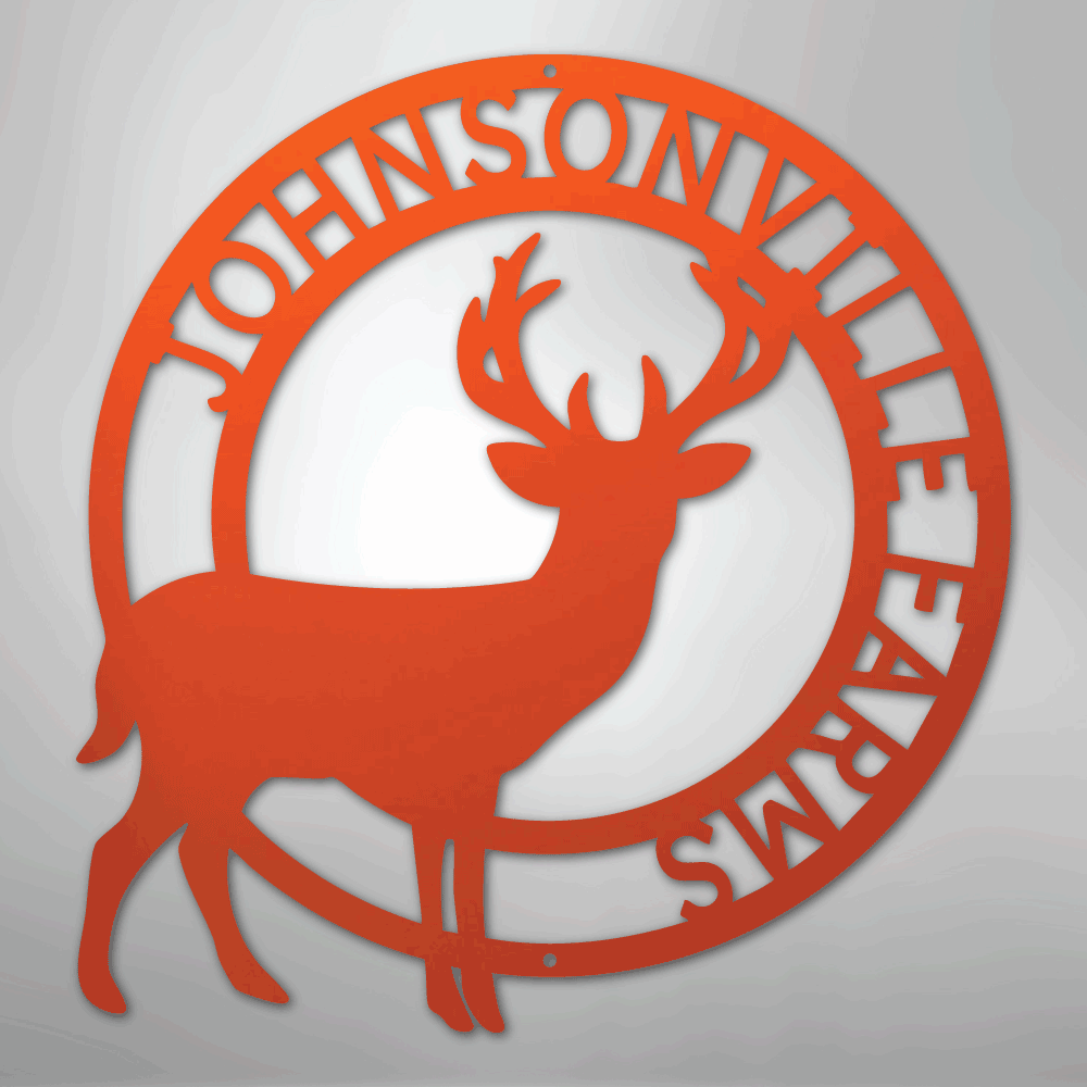 Stag Personalized Steel Metal Sign Wall ArtCustomly Gifts
