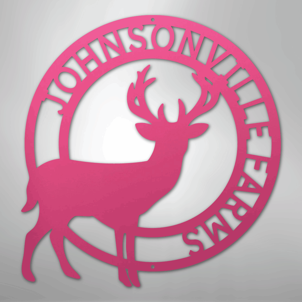 Stag Personalized Steel Metal Sign Wall ArtCustomly Gifts