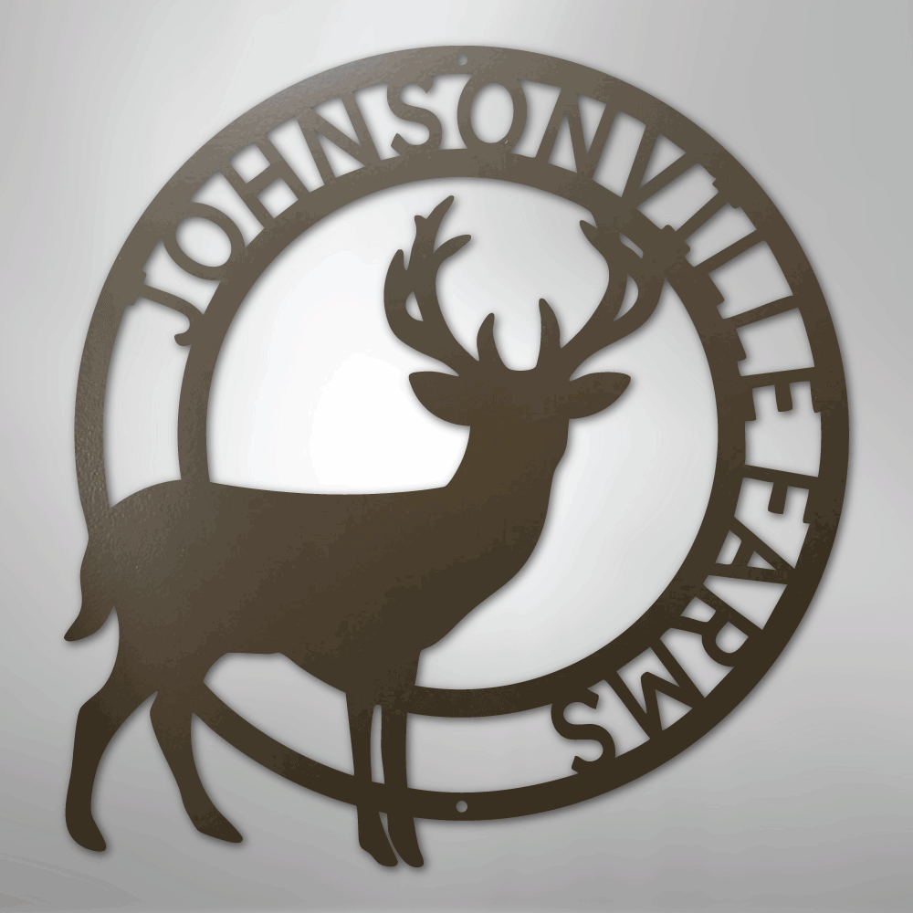 Stag Personalized Steel Metal Sign Wall ArtCustomly Gifts