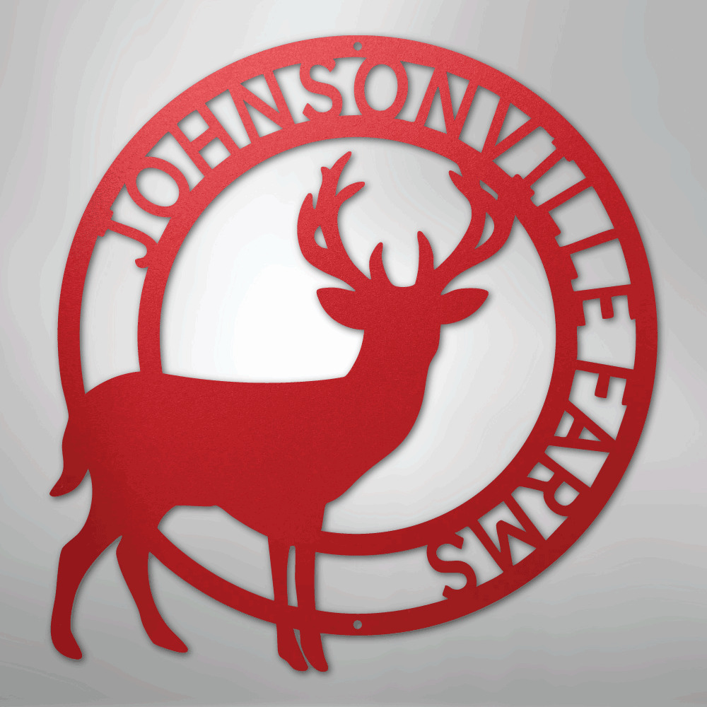 Stag Personalized Steel Metal Sign Wall ArtCustomly Gifts