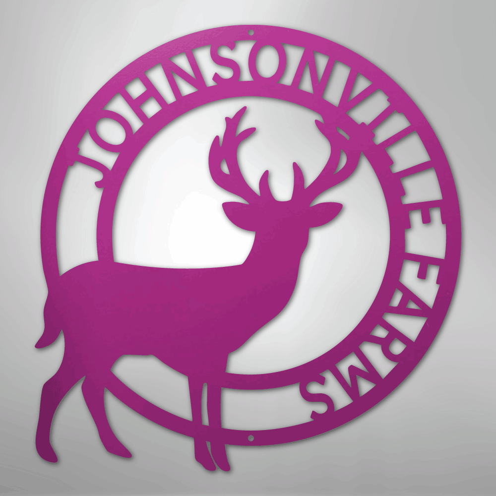 Stag Personalized Steel Metal Sign Wall ArtCustomly Gifts