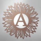 Sunflower Personalized Initial Monogram Steel Metal Sign Wall ArtCustomly Gifts