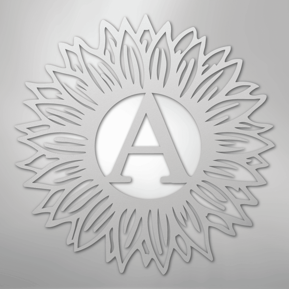 Sunflower Personalized Initial Monogram Steel Metal Sign Wall ArtCustomly Gifts