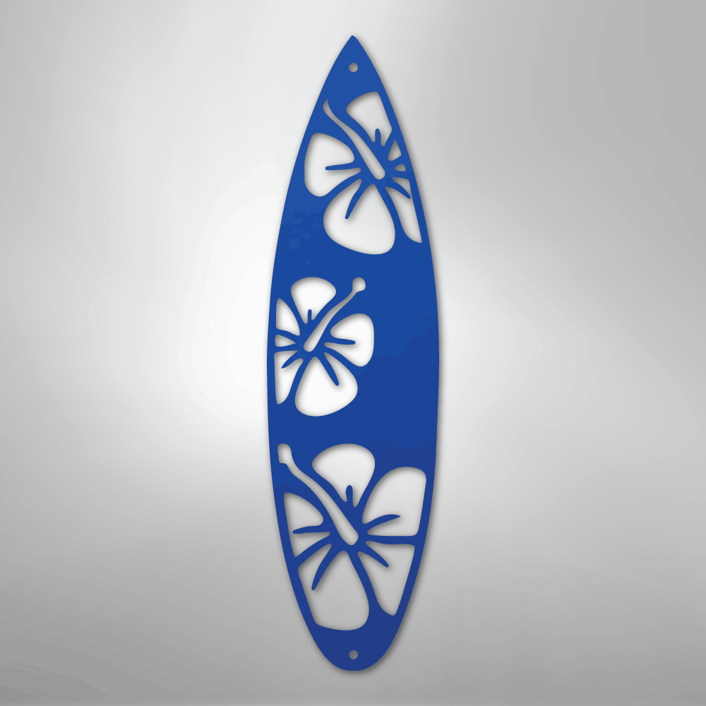 Surf Board Flowers - Steel Metal Sign Wall ArtCustomly Gifts
