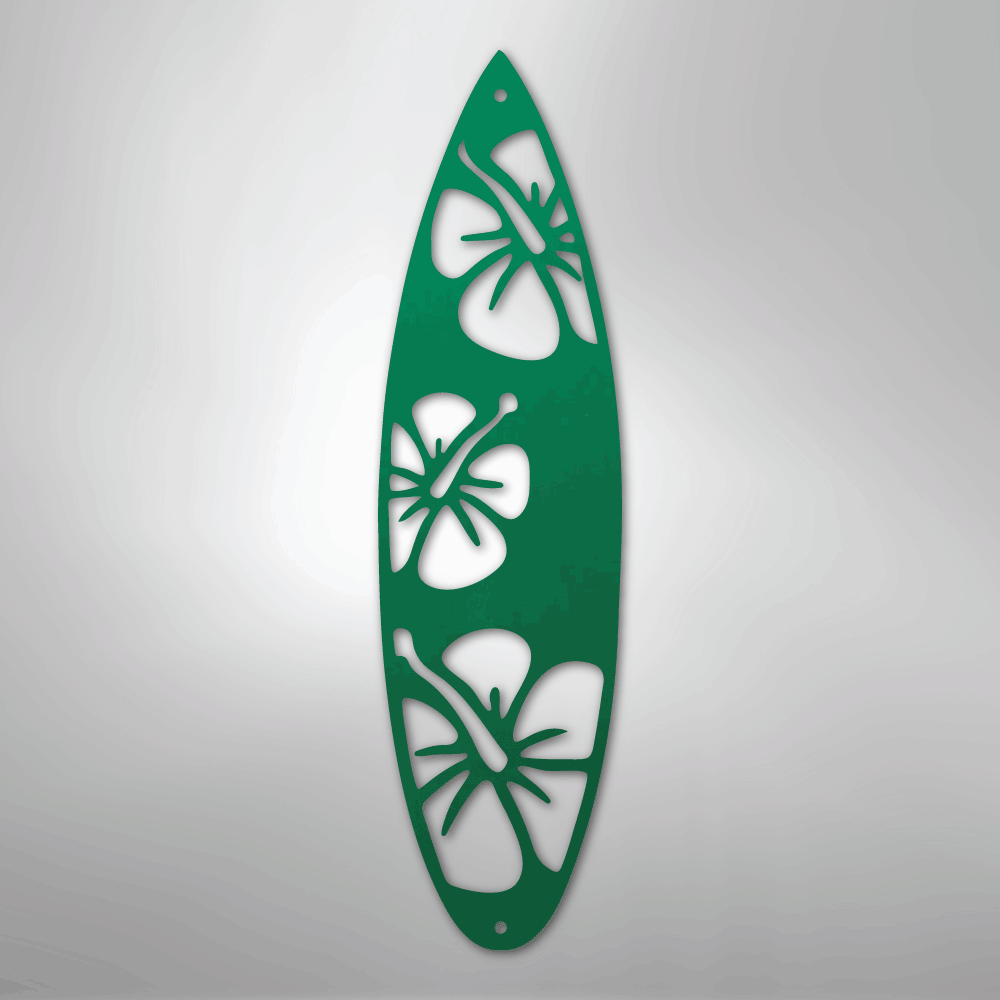 Surf Board Flowers - Steel Metal Sign Wall ArtCustomly Gifts