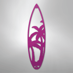 Surf Board Palm Trees - Steel Metal Sign Wall ArtCustomly Gifts