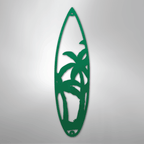 Surf Board Palm Trees - Steel Metal Sign Wall ArtCustomly Gifts