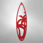 Surf Board Palm Trees - Steel Metal Sign Wall ArtCustomly Gifts