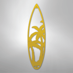 Surf Board Palm Trees - Steel Metal Sign Wall ArtCustomly Gifts