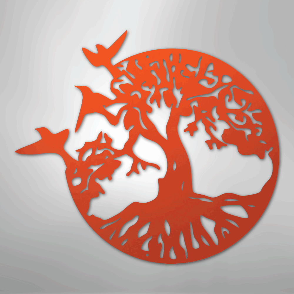Take Flight Tree of Life Steel Metal Sign Wall ArtCustomly Gifts