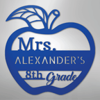 Teacher Appreciation Personalized Name Grade Steel Metal SignCustomly Gifts