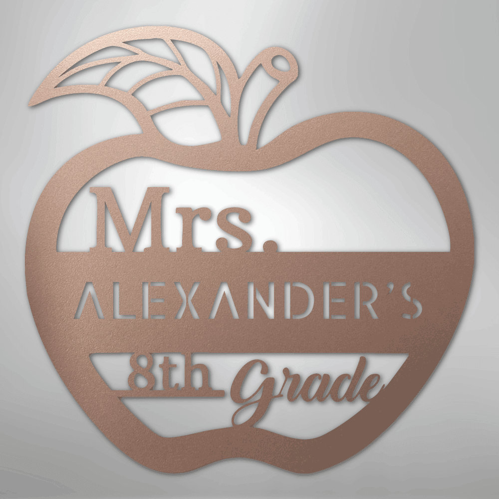Teacher Appreciation Personalized Name Grade Steel Metal SignCustomly Gifts