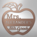 Teacher Appreciation Personalized Name Grade Steel Metal SignCustomly Gifts