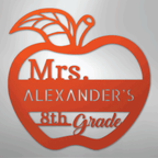 Teacher Appreciation Personalized Name Grade Steel Metal SignCustomly Gifts