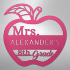 Teacher Appreciation Personalized Name Grade Steel Metal SignCustomly Gifts
