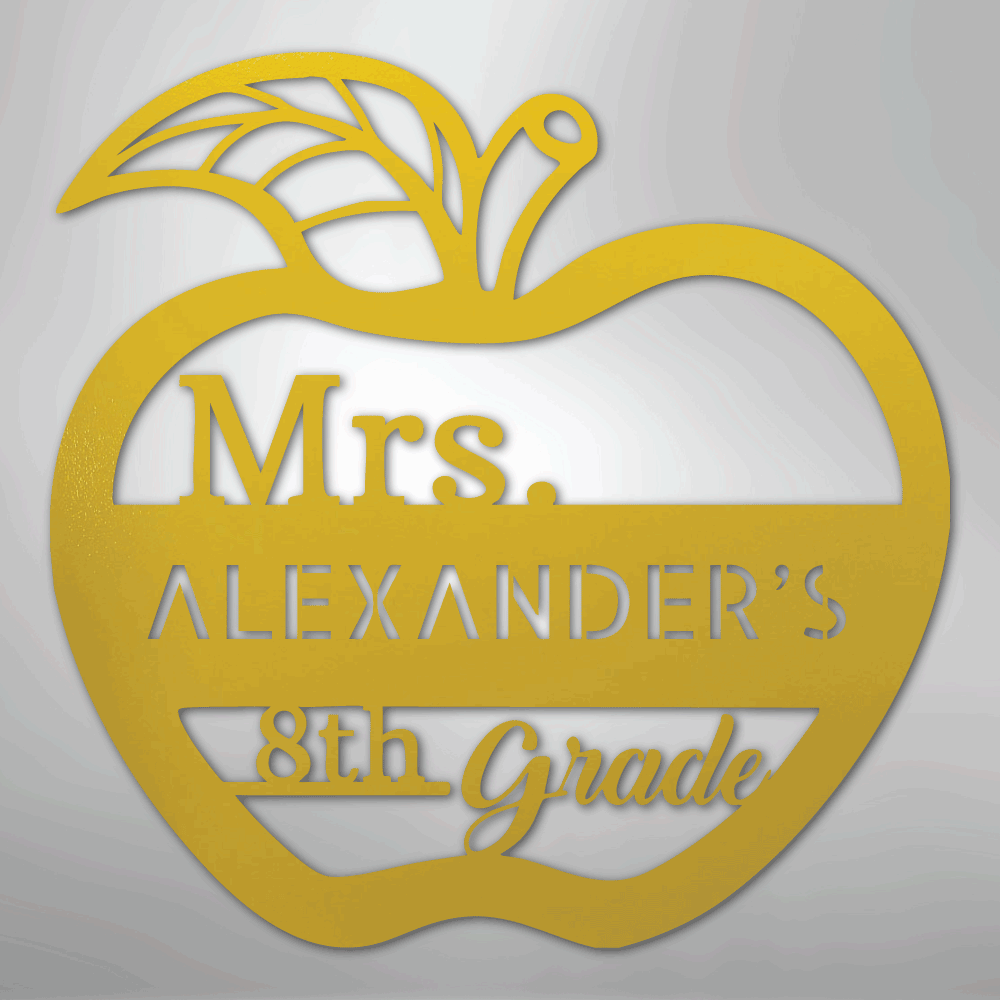 Teacher Appreciation Personalized Name Grade Steel Metal SignCustomly Gifts