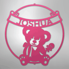Teddy Bear Banner Personalized Steel Metal Sign Wall ArtCustomly Gifts